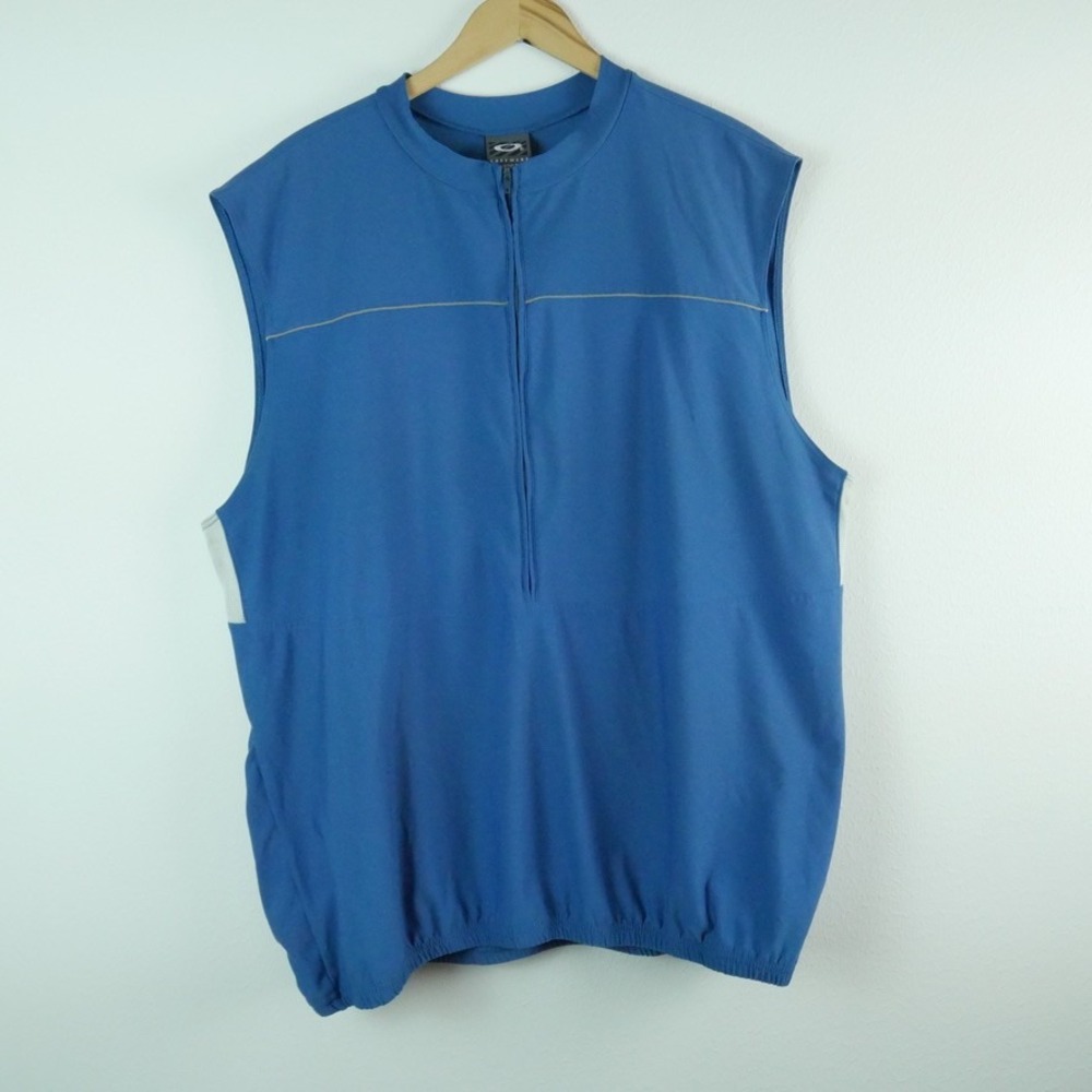 Oakley Software Cycling Jersey Mens 2XL XXL Blue Sleeveless Y2K Performance Vest